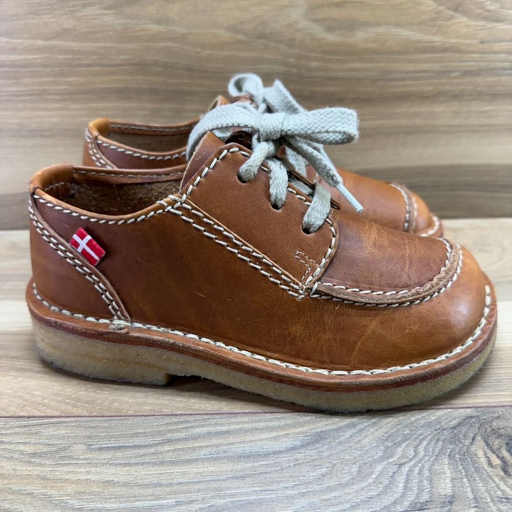 DUCKFEET Fyn Brown Cognac Leather Oxford Womens 5 EU 35 Derby Crepe Sole Casual